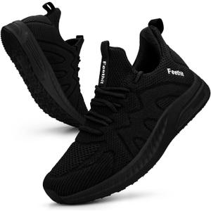 Feethit Women's Running Shoes Gym Tennis Walking Workout Sneakers Black 6.5