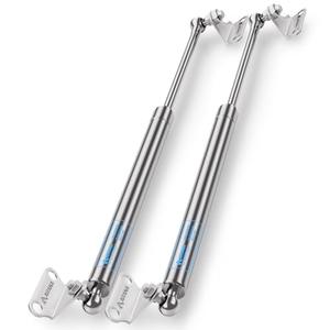 ARANA 304 Stainless Steel Gas Struts 20 Inch 150lb with Mounting Brackets - Rust-Proof Hydraulic Lift Support, Heavy Duty Marine Gas Shocks for Boat Hatch, Storage Box Lid & Outdoor Window (2-Pack)