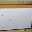 ARCOBIS Dry Erase Calendar with Cork Board for Wall, 24"x 18" Magnetic Calendar Whiteboard with Black Frame, Monthly Combination Board for School, Home, Office