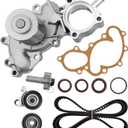 Engine Timing Belt Kit with Water Pump, Compatible With 1995-2004 Toyota 4Runner, T100, Tacoma, Tundra 3.4L V6 DOHC 24V 5VZFE, Replaces# TKT-025, TKT025, TBK271