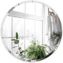 ANYHI Round Beveled Bathroom Mirror, 21.7 Inch Circle Frameless Mirror with 0.6'' Edge, Round Mirrors for Wall Dcor, Wall Mirror for Bathroom Bedroom Entrance Living Room