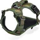 Dog Harness for Large Dogs No Pull Dog Harness with Handle 2 Metal Leash Clips, Adjustable Reflective Puppy Harness, Breathable Camo Oxford Padded Vest Easy Control Front Clip for Medium Large Dogs (Medium (Pack of 1))