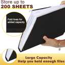 HERKKA Hanging File Folders, 60 Pack Reinforced Letter Size Hanging Folders, Designed for Bulky Files, Filing Cabinet, 1/5-Cut Adjustable Tabs (Black)