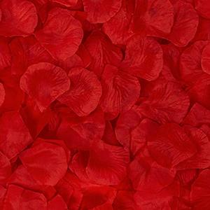 Ouddy Decor 5000 Pcs Rose Petals Artificial Flower for Valentine's Wedding Decor Romantic Night Event Anniversary Shower Engagement Party Home Decorations, Red