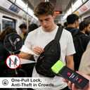 OSOCE Anti Theft Sling Bag RFID Blocking Crossbody Chest Bag for Men Women Water Resistant Travel Fits 9.7" iPad