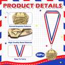 Quelay 30 Pcs 2 Inches Award Medals Bulk Medals Bulk with Neck Ribbons Metal Trophy Award Prize Gift for Tournaments, Competitions, Party, Kids and Adults