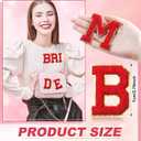 WILLBOND 52 Pcs Chenille Letter Patches A-Z, Self Adhesive Alphabet Patches for Clothes, Bags, Hats DIY, Name Craft & Personalized Best Mom Groovy Wedding Gifts(Pink,Red,2.8 Inch)