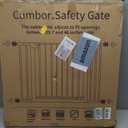 Cumbor 29.7-46" Baby Gate for Stairs, Mom's Choice Awards Winner-Auto Close Dog Gate for The House, Gifts for Mom, Easy Install Pressure Mounted Pet Gates for Doorways, Black