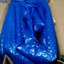 Evoio Solar Pool Cover 15 ft Round for Above Ground Inground Pools Bubble Wrap Covers for Hot Tub Spa Thermal Heating, 12 Mil Circle Blue Floating Blanket for 6-24 Foot Feet Diameter Swimming Pools