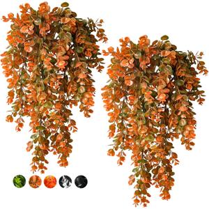 Lakiyfye Artificial Boston Fern Artificial Hanging Ferns Artificial Wall Plants Hanging Fern Plants Uv Resistant Ivy Plants for Patio Wall Garden Wedding Indoor Outdoor Decor (Green Fall)