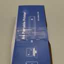 Portable Printers Wireless for Travel, N80 Wireless Thermal Printer Bluetooth Inkless Printer Support 8.5" X 11" US Letter & A4 Size, Compatible with iOS, Android, Laptop for Office, Home, Car, Black