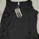 PRETTYGARDEN Womens Long Sleeve Shirts 2026 Spring Crop Going Out Tops Casual Boat Neck Bell Sleeve Ribbed Ruched Y2K Clothes (Large, Black)