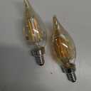 GE (2 Bulbs) Vintage Amber Glass LED Chandelier Bulb, Candelabra Base, 60 watt Equivalent, 400 lumens, Dimmable Decoractive LED Bulb