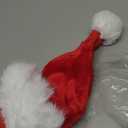 Christmas Hat Santa Hats for Adults Unisex Red Velvet Extra Thicken Xmas Hat for New Year Festive Holiday Party (Red - 2 Pack)