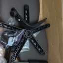 Rolling Stool Height Adjustable 360 Swivel Stool with Wheels Square Seat PU Leather Rolling Stool for Bedroom Counter Shop Salon Massage Home Office Desk (Black)