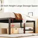 AGXI 20 Inch California King Bed Frames Heavy Duty Tall Metal Cal King Platform with Large Storage Space, Easy Assembly Strong Bearing Capacity, Noise Free