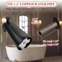 Enhon Slip on Tub Spout with Diverter, Compatible with American Standard 8888026.002 Tub Spout, Bathroom Bathtub Faucet, Fits 1/2 Copper Water Tube(5/8 Dia), 5/32 Hex Wrench(Matte Black,1)