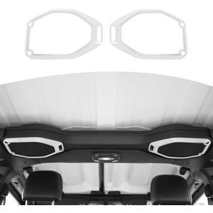 RT-TCZ for Wrangler JL Top Roof Speaker Cover Trim White for Jeep Wrangler JL JLU Gladiator JT 2018-2023 White Interior Accessories 2pcs