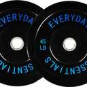 Fitvids 2-Inch Olympic Bumper Plates, Perfect Weight Plates for Weightlifting and Strength Training