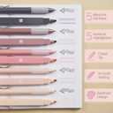 BLIEVE Aesthetic Highlighters and Gel Pens And Soft Tip, No Bleed Dry Fast Easy to Hold, for Bible Journaling Planner Notes School Office Supplies (Morandi)