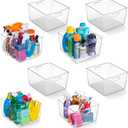 ClearSpace Clear Plastic Storage Bins XL 8 Pack Perfect Kitchen or Pantry Organization Fridge Organizer and Storage Bins, Cabinet Organizers