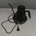 Gooseneck Electric Kettle with 1 Temperature Control for Pour Over Coffee & Tea, Quick Heating, BPA-Free Stainless Steel, Built-in Brew Timer, 1500W/0.9L (Ebony Black)