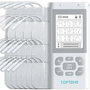 Dual Channel TENS Unit Muscle Stimulator Machine9 Modes with 20pcs Premium Electrode Pads for Pain Relief