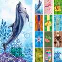 12 Pcs Oversized Microfiber Beach Towels Set 30 x 60 Extra Large Fiber Swim Pool Towel Absorbent Bath Blanket for Travel Vacation Accessories Gift Spa Soft Lightweight(Tropical)