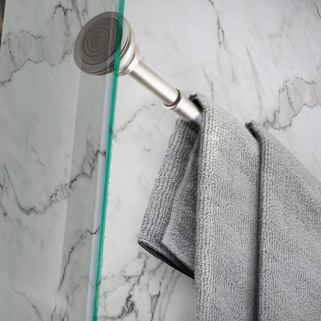 Rod Desyne 7/16" Decorative Spring Tension Rod, 36-54 inch, Satin Nickel