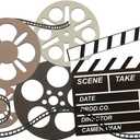 Metal Movie Reel Wall Art Abstract Antique Movie Theater Decor Beautiful Theater Reel Wall Art Contemporary Decorative Art Film Decor for Home Office Studio (Colorful, Novelty Style)