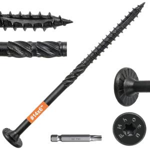 #14 x 6 Wood Structural Lag Screws 54Pcs Star Drive Decking Screws, Rust Resistant Timber Screws for Timber/Log/Landscaping Wood