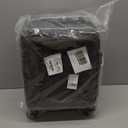 UNIKER Laptop Briefcase with Cup Holder,Small Rolling Suitcase for Work,Carry On Luggage 17x12x10,16 Inch Suitcases with 4 Spinner Wheels,Rolling Teacher Bag Grey