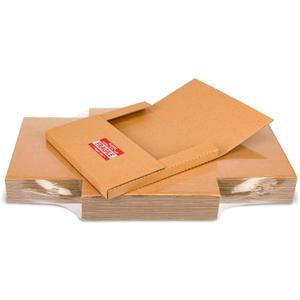 Vinyl Record Mailers, 12.8"L x 12.8"W x 1"D Kraft Corrugated Cardboard LP Shipping Boxes for Mailing Packaging Moving Storage, with Fragile Stickers, Brown, 15 Pack