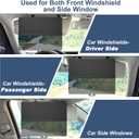 NAZZO Sun Visor Extender for Car, Sun Blocker with PC Sunshade Lens, Magnetic Mounting Adjustable Position, Protect from Glare, UV Rays, Snow Blindness for Safe Driving, Universal for Car, SUV (Black)