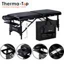 Master Massage 30 Galaxy Therma Top Portable Massage Table for Professional& Home Use, Adjustable Height Travel Massage Bed, Salon Beauty Spa Tattoo Lash Bed with Accessories (Black)