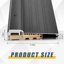 Blulu 36" Aluminum Exterior Door Threshold 5 5/8" Swing Threshold Black Heavy Duty Aluminum Door Sill Pan for Weatherproof & Easy Install for Residential/Commercial Use (1 Pcs)