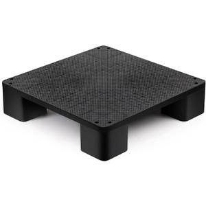 Plastic Pallets for Basement Storage Easy to Stack Lightweight Floor Pallets Display for Flooring Room Supermarket Warehouse, Support up to 2000 Lbs,Black (20'' L X 20'' W X 4.7'' H,1 Pcs)