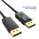 DisplayPort to DisplayPort Cable 3-Pack, 6 Feet, 4K Display Port DP to DP Cord 6FT [4K60Hz, 2K165Hz, 2K144Hz] Compatible with All Display Port Devices