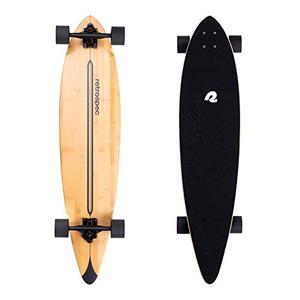 Retrospec Zed Cruiser & Pintail Longboard Skateboard Complete - Bamboo & Canadian Maple Wood Cruiser w/Reverse Kingpin Trucks for Commuting, Carving & Downhill Riding