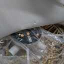 Liokoc Ceiling Fans with Lights and Remote - Bulbs Included, Caged Fandelier with Handcrafted Beaded Dcor 19 inches Reversible Flush Mount Installation Ceiling Fan, Wood