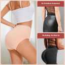 5 x HATSURE Women High Waisted Cotton Underwear Panties Soft Stretch Lace Waistband Full Coverage Ladies Briefs Multipack (XXXL)