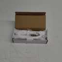 Sliding Patio Door Handle Set with Zinc Diecast I/E Pulls Only, Offset Thumbturn, Fits 1-5/8" to 1-3/4" Door Thick, 3-15/16" Hole Spacing, Non-Handed, White