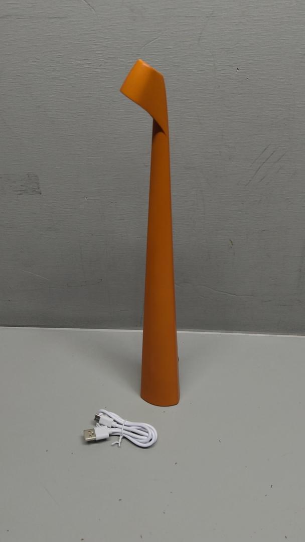 HAPYGI Portable Cordless LED Desk Lamp, Rechargeable Wireless Table Lamp, 3-Level Brightness, Patio & Bedside Night Light, Dining Room Ambient Reading Light (Orange)