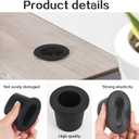 3 Pieces Patio Table Umbrella Hole Ring Insert Umbrella Table Ring Umbrella Cone Wedge for 2.5 Inch Patio Table Hole and 1.5 Inch Umbrella Pole Adapte (Black)