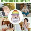 2 x Funny Knitted Wool Doll Toy with Positive Card, Creative Cute Mini Crochet Positive Potato Dolls Cheer Up Gift for Family Kids Friends Encouragement Decoration (A- Little Reminder from Potato)