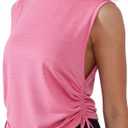 Women's Workout Tank Tops 2025 Summer Yoga Shirts Athletic Top Gym/Running Cropped Tank Tops (Pink) L