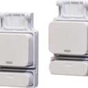 Garage Door Bracket Compatible with SimpliSafe Entry Sensor, Easy Setup, Durable Build, Pre-Installed Double-Sided mounting Tape & Pre-Cut Holes (Screws Included) (2 Pack)