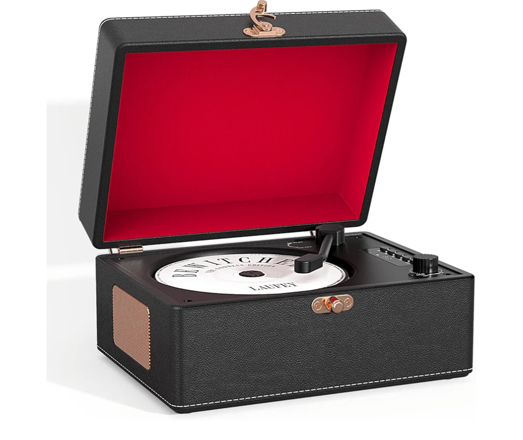 Portable CD Player with Speakers Bluetooth, Rechargeable Retro CD Player for Home with Remote Control, Support USB/AUX, Headphone Jack, for Music Lovers (Black)