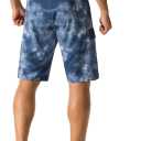 unitop Men's Bathing Board Trunks Beach Shorts Holiday Hawaiian Colorful Striped (Blue)