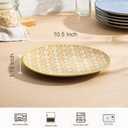 Dinner Plates Set of 6, 10.5 Inch Ceramic Dish Set Plate Set for Kitchen, Microwave, Oven and Dishwasher Safe, Scratch Resistant